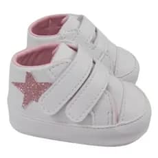 Sapatinho de bebe Tênis Infantil Lindo e Confortável Estrela Glitter