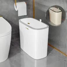 15L Lixeira grande com tampa de Click pressão, ideal para uso em cozinhas, salas e banheiros.
