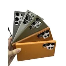 Case  Capinha de  Couro Luxo Samsung S23/S24/S25  FE / Plus e Ultra  +pelicula de camera