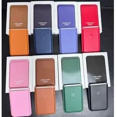 Carteira De Couro Com  MagSafe /Mini Porta Cartão/Carteira Magnética Para iPhone com logo -LX
