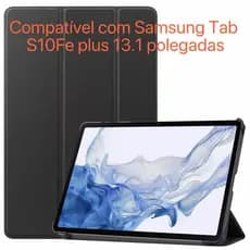 Capa Para Samsung Galaxy Tablet S10FE+13,1Polegadas Com Três Dobras De Silicone Macio Traseira