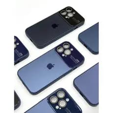 Capa AG-glass BRILANTE vidro  TIPO 17 pro max  Para iPhone 11 12 13 14 15 Lateiral Silicone fosca
