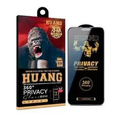 Película de Vidro Temperado HUANG 360° Privacidade | Anti-Espião Compatível com 17PRO MAX  Odos Os Modelos