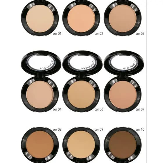 PÓ COMPACTO KOLOSS (COM ESPELHO) -CORES VARIADAS
