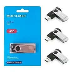 Kit 10 Pendrive 4gb Twist Multilaser Pd586 New  Preço Atacado