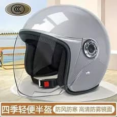 Novo capacete de veículo elétrico das mulheres dos homens quatro estações Universal inverno quente meio capacete da moto