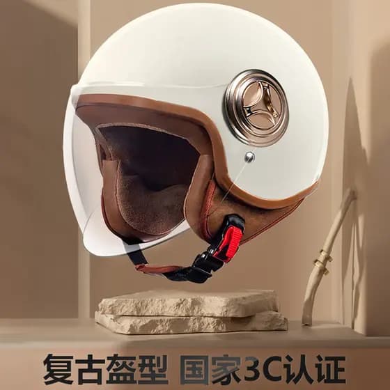 Capacete de veículo elétrico masculino feminino quatro estações Universal inverno motocicleta Retro capacete metade ele