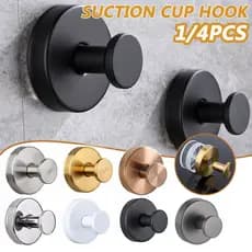 1PC Banheiro Ventosa Gancho De Aço Inoxidável Roupão Toalha Titular Montagem Na Parede Punch-Livre Reutilizável Forte Ad