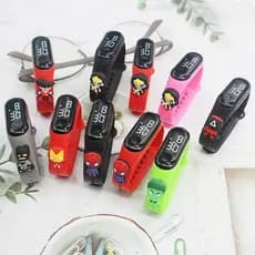 Moda LED Pulseira Relógio Crianças Dos Desenhos Animados Digital Esportes À Prova Dwaterproof Água Meninos Meninas