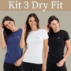 Kit 3 Camisetas Esportes Dry Fit Feminina Academia do P ao G2