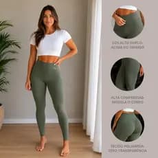 Calça Legging Feminina Poliamida Academia Zero Transparência