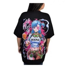 Camiseta Oversized De Algodão Bulma Anime Dragon Ball Z