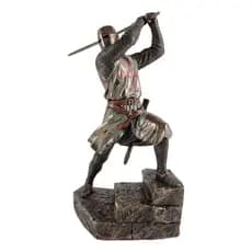 Estátua Guerreiro Templário Das Cruzadas Bronze
