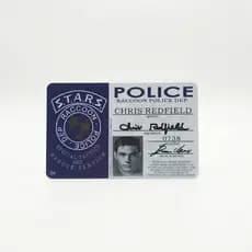 Cartão ID Resident Evil Remake Chris Redfield S.T.A.R.S Raccon City PVC Item Cosplay Colecionador Geek
