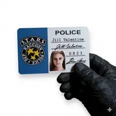 Crachá Jill Valentine Resident Evil Raccoon City S.T.A.R.S PVC Item Colecionável Geek Cosplay