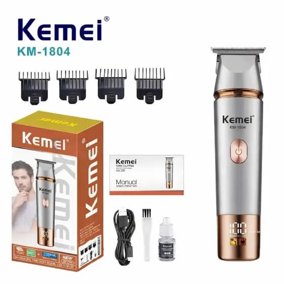 Kemei KM-1804 Aparador Unissex 1300mAh, Acabamento Removedor de pelos íntimos Recarregável