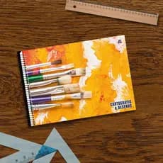 Caderno de Cartografia e Desenho Escolar – Tema Arte e Pintura Sortido
