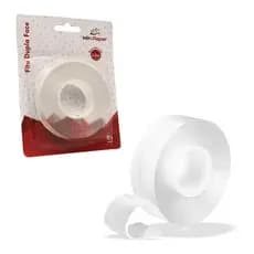 Fita Dupla Face Extra Forte Transparente 18mm x 5 Metros Pendura Grudar objetos