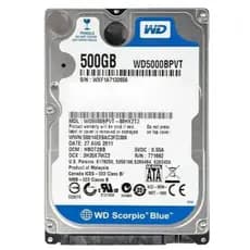 HD 500GB 2.5" WESTERN DIGITAL WD5000BPVT