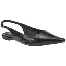 Sapatilha Slingcack com Traseiro de Fivela Verniz Texturizado Moda 4130