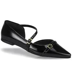 Mule Social Sapato Feminino Sapatilha Saltinho Rasteira Fivelas Slingback 6772