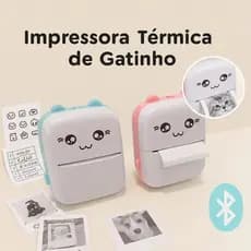 Mini Impressora Térmica Sem Fio Portátil, para Desenhos, Fotos e Notas, Compatível com Android e iOS