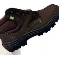 Bota Botina Coturno Nobuck Brasfort Marrom Top Obra Pvc CA: 43517