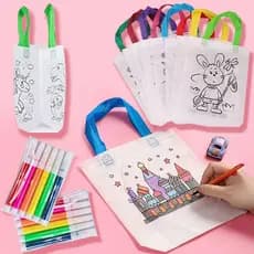 Kit de 10 e 20 Sacos para Colorir com Marcadores para Festa YJ5O