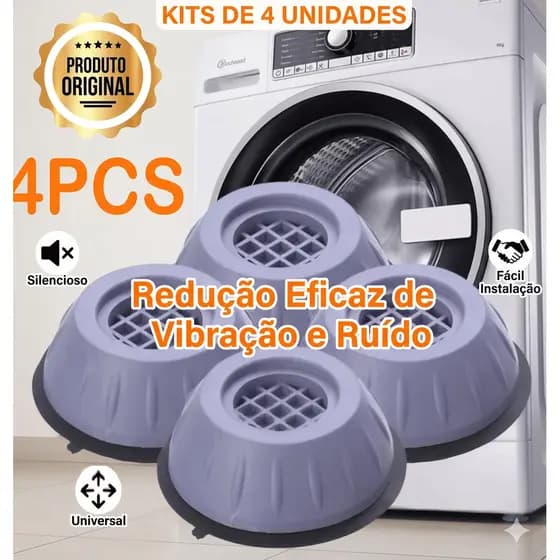 4 Pé Lava E Seca Secadora Geladeira Anti Vibração Fogão Máquina Lavar Frontal Nivelador 4 Peças