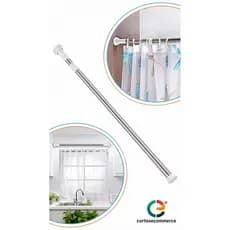 Varão Extensivel Grande Maior Medida Em Inox Resistente Porta Cortina De Box E Banheiro Multiuso