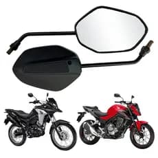 Par Retrovisor Espelho Cg Titan Fan 125 150 160 Pop Bros Biz PCX XRE Rosca Honda M10 ENVIO IMEDIATO