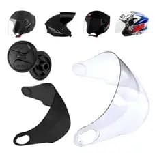 Kit Viseira 2mm cristal/fumê + Botão Reparo Lateral Capacete New Liberty 3 ENVIO IMEDIATO