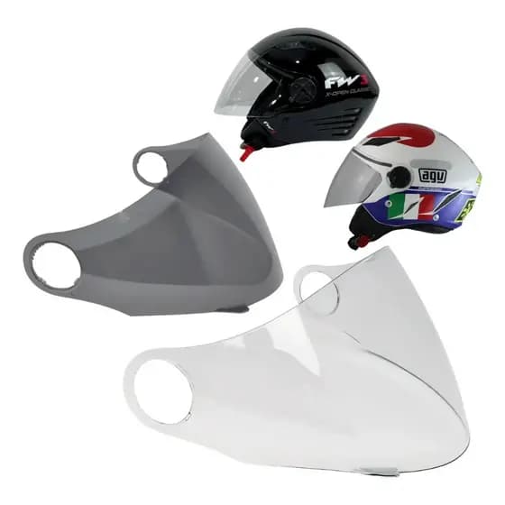 Viseira 2mm Cristal/Fumê Capacete Fw3 X Open Agv Blade Aberto 2mm ENVIO IMEDIATO