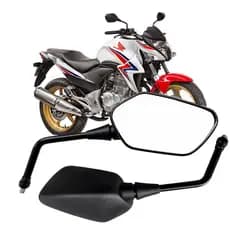 Par Retrovisor Cb 300 Cb500 Xre300 Xre 190 Cg Titan Fan Lente Convexa Modelo Original ENVIO IMEDIATO
