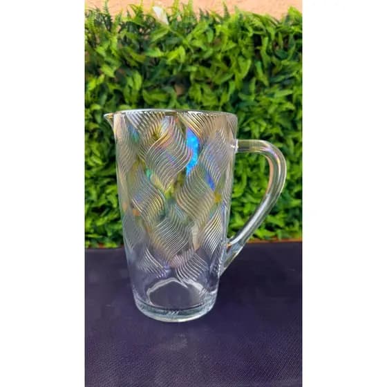 Jarra De Vidro 1 Litro Moderno Furtacor Luxo Festas Branco festa e presente casamento