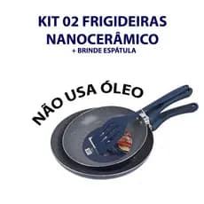 Conjunto 2 Frigideiras Modena com Indução + Revestimento Cerâmico Antiaderente + Brinde