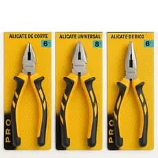 Kit Jogo Alicates Ferramentas Utilidades Universal, Corte, Bico Meia Cana - Promocional.