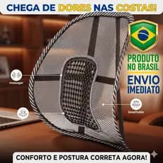 Encosto Lombar Corretor Postural Ortopédico Banco Cadeira Carro