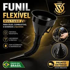 Funil Flexível Peças Plástico Sanfonado Óleo Motos Carros Gasolina Combustível Álcool