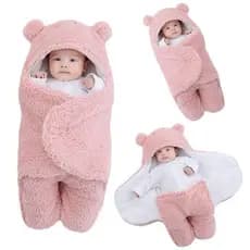 Saco de Dormir para Bebe Fleece e Sherpa com Velcro Muito Corfortável