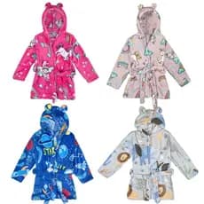 Roupão Infantil de Bebe Fofinho Quentinho com Capuz e Cinto Tecido Soft Plush Antialérgico