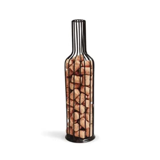 Garrafa Porta rolha para vinho aramado decorativo Preto ou Dourado lindo para por sobre sua Prateleira decorativa