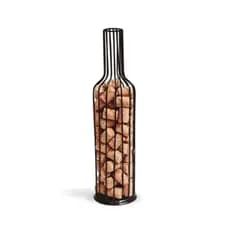 Garrafa Porta rolha para vinho aramado decorativo Preto ou Dourado lindo para por sobre sua Prateleira decorativa