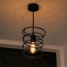 Pendente Argola Rose Gold Com Fio Lustre Moderno E27 Decoração Sala Cozinha