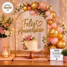 Mini Arco Romano p/ Decoração de Bexiga ou Capa p/ Aniversário, Casamento, Chá de bebê moderno