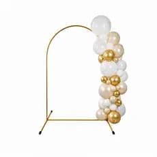 Mini Arco Romano de Mesa 47x32 cm Dourado para Decoração de Festa | Suporte para Bexigas e Balões | Aniversário, Chá Rev