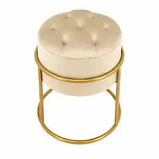 Puff Redondo Argola Decoraçao Quarto Banqueta Ferro Pulf Penteadeira Sala Banco Moderno Varias Cores
