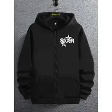 Moletom com capuz da moda masculina com estampa de letras Switch, moletom casual com ZIPER para blusas masculinas.