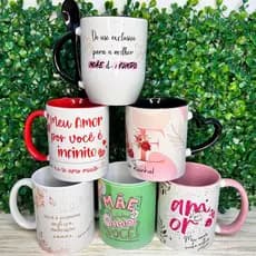 caneca de presente para mãe avó sogra de dia das mães aniversário melhor mãe do mundo coração colorida flores