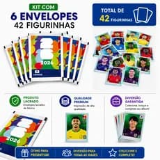 Lote 42 Cards Selecão 2026 - 06 pacotes com 7 lacrados com NF Gazin